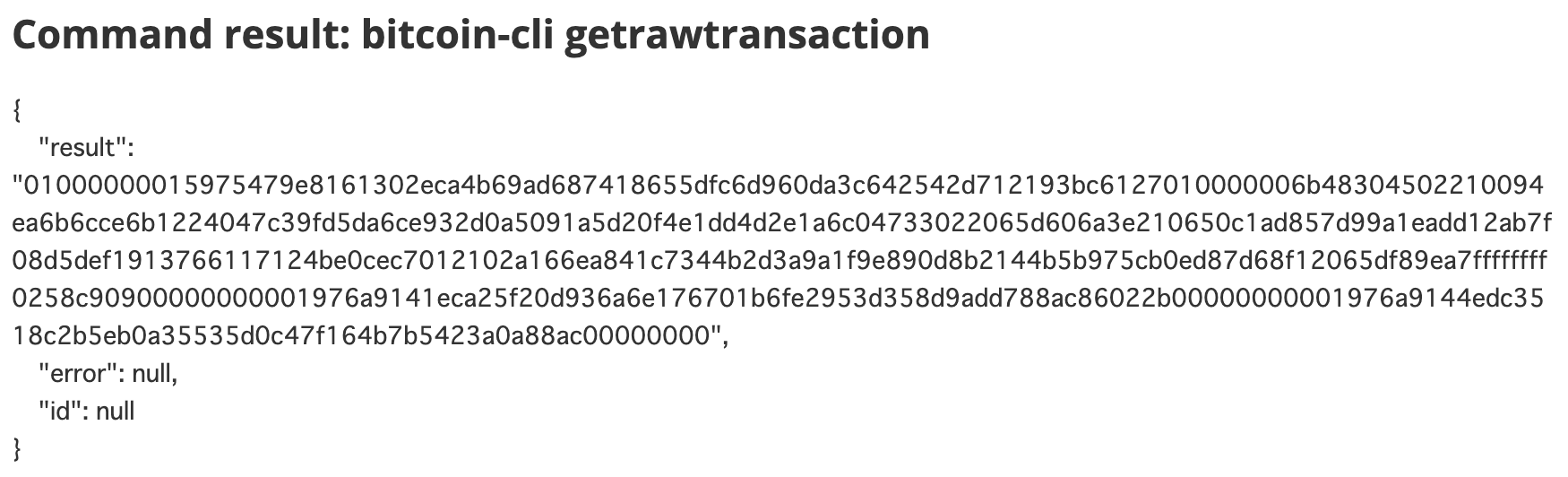 bitcoin cli getrawtransaction